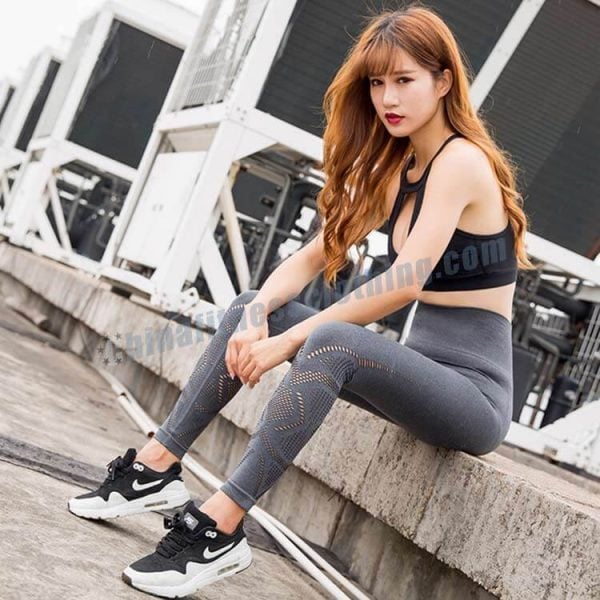 2 1 - Grey Mesh Leggings - Wholesale Fitness Clothing Manufacturer