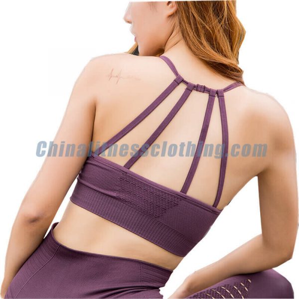 Back view of breathable sports bra wholesale - Ademende sportbeha groothandel - Wholesale Fitness Clothing Manufacturer