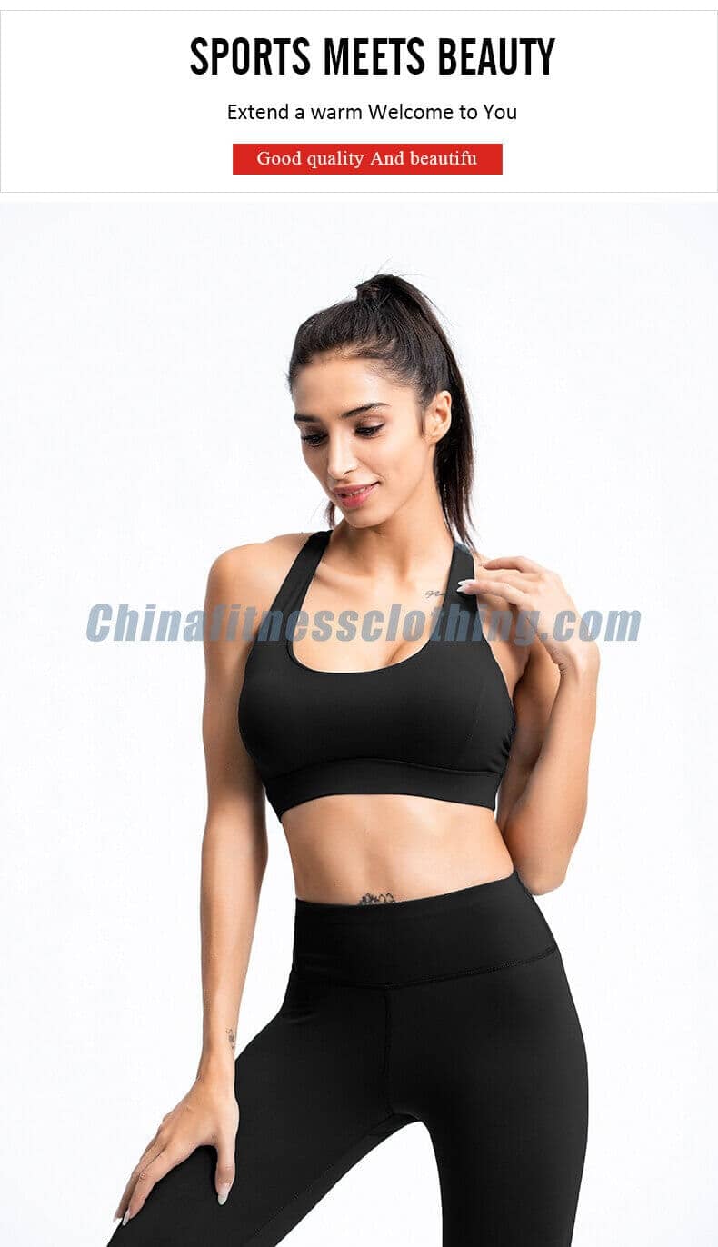 Black push up workout sports bra wholesale - Push Up Workout Bra Wholesale - Custom Fitness Apparel Manufacturer