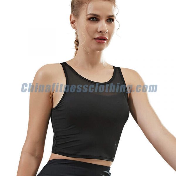 Black sleeveless crop top wholesale - Black Sleeveless Crop Top Wholesale - Custom Fitness Apparel Manufacturer