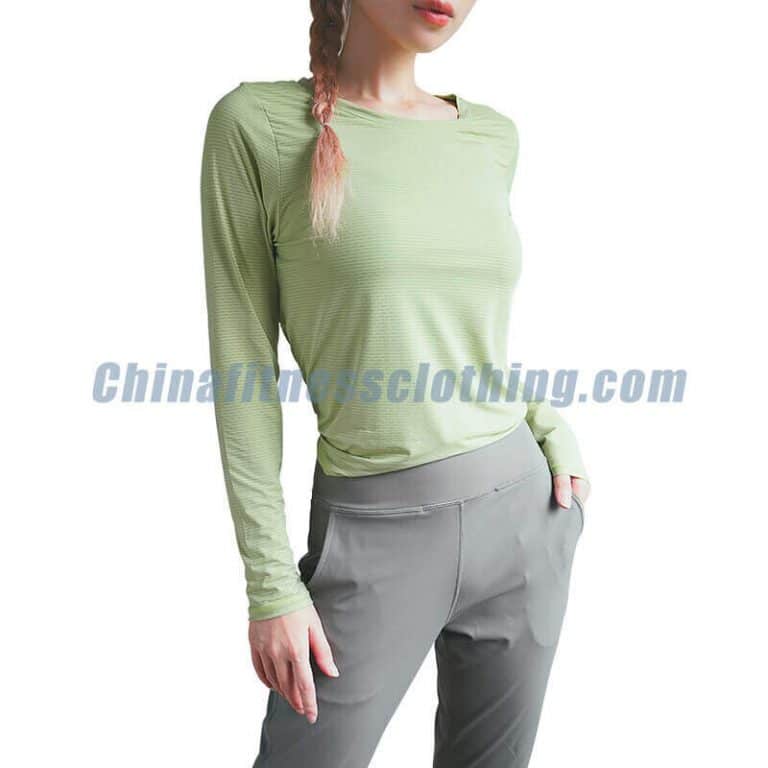 Custom womens green long sleeve t shirt wholesale - Inicio - Wholesale Fitness Clothing Manufacturer