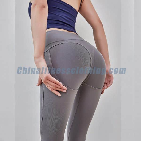 Grey affordable squat proof leggings wholesale - Leggings a prueba de sentadillas asequibles al por mayor - Wholesale Fitness Clothing Manufacturer