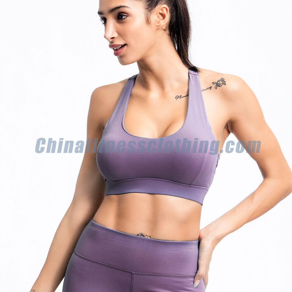Buy Wholesale China High Strength Workout Sports Bras Tops Women Naked-feel  Wireless Gym Fitness Bras Padded Push Up & Women's Sports Bra at USD 4.1