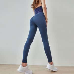 Navy blue 90 nylon 10 spandex leggings wholesale supplier - Cool Workout Clothes Store - Custom Fitness Apparel Manufacturer