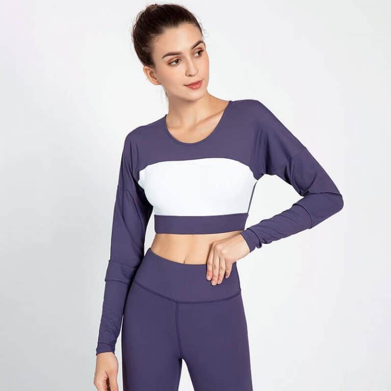 Navy blue long sleeve crop top wholesale - Home - Wholesale Fitness Clothing Manufacturer