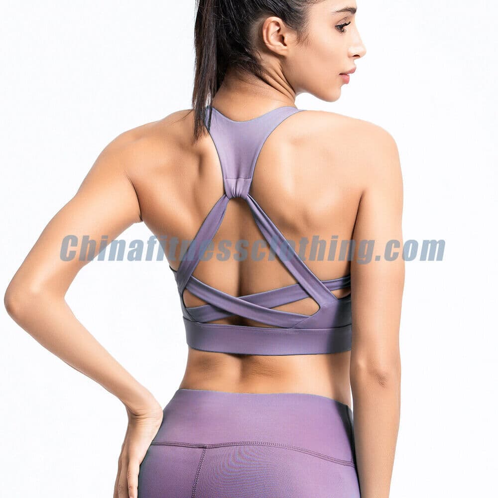 China Custom Workout Ladies Clothing Fitness Sports Bra Wholesale Women  Push Up Gym Wear Yoga Bra factory and manufacturers
