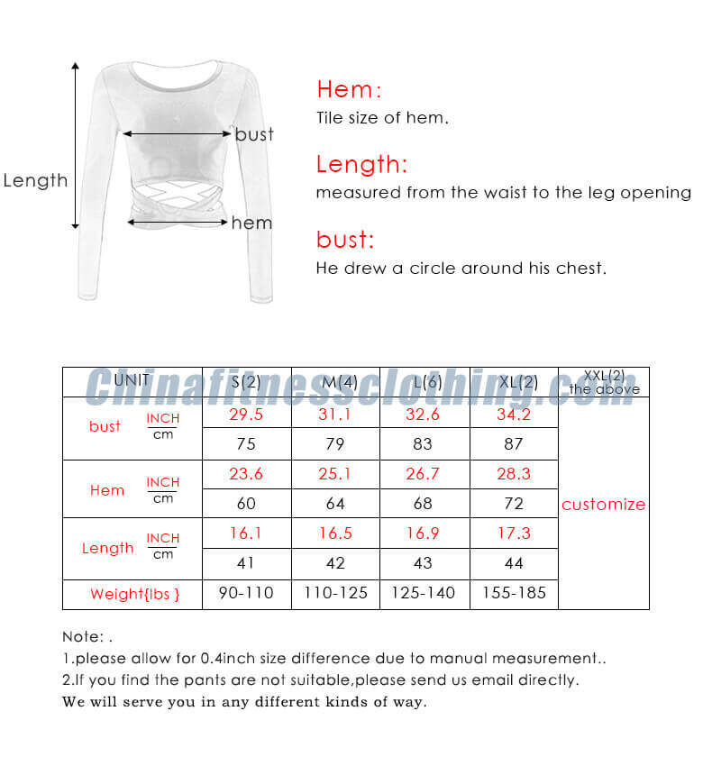 Round neck crop top size chart - Round Neck Crop Top T Shirt - Wholesale Fitness Clothing Manufacturer