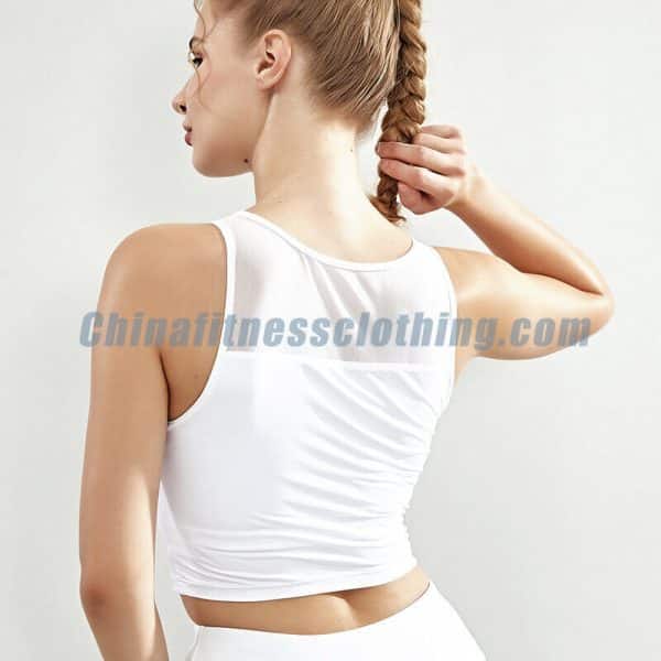 Wholesale white sleeveless crop top manufacturers - Groothandel Witte mouwloze top - Wholesale Fitness Clothing Manufacturer