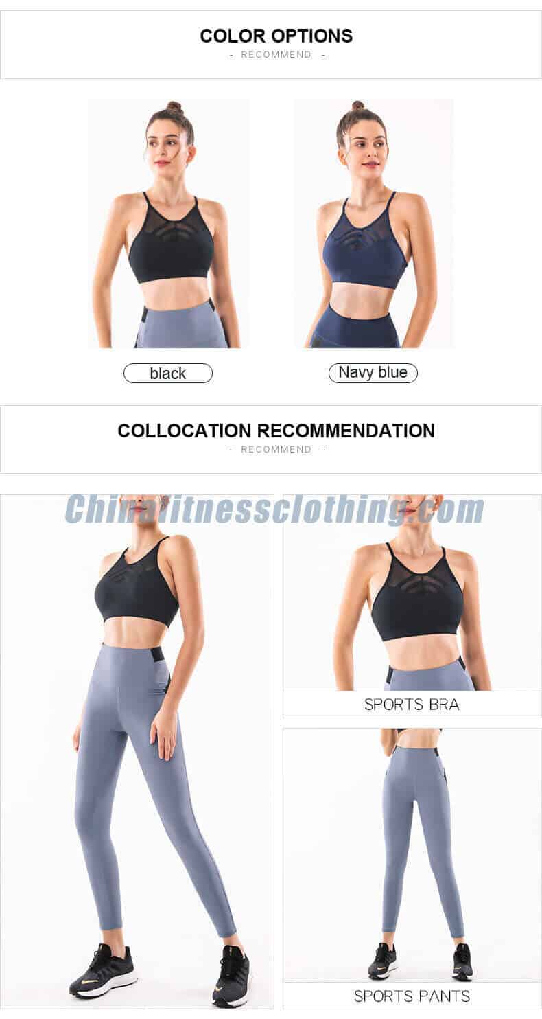 black color thin strap sports bra color options - Black Thin Strap Sports Bra Wholesale - Wholesale Fitness Clothing Manufacturer