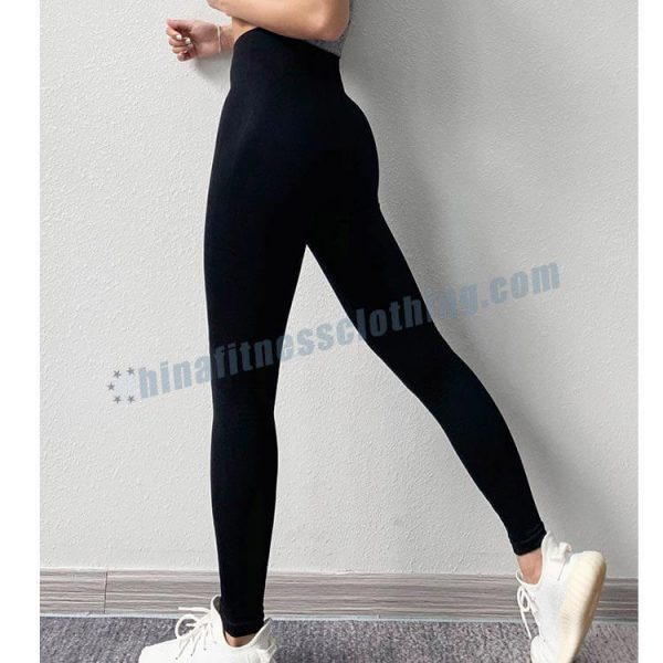 black seamless yoga leggings manufacturer - Fabricante de leggings de yoga sin costuras - Wholesale Fitness Clothing Manufacturer