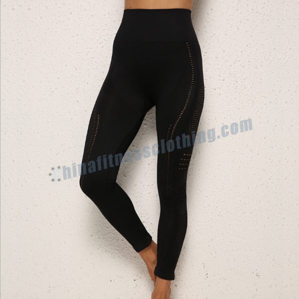 custom black mesh workout leggings bulk - Leggings de entrenamiento de malla negra al por mayor - Wholesale Fitness Clothing Manufacturer