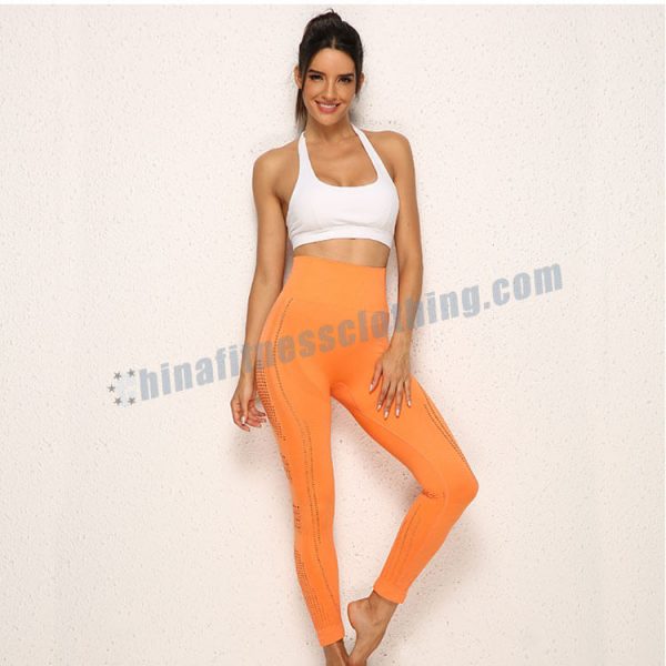 custom orange gym leggings - Mallas de gimnasia naranjas al por mayor - Wholesale Fitness Clothing Manufacturer