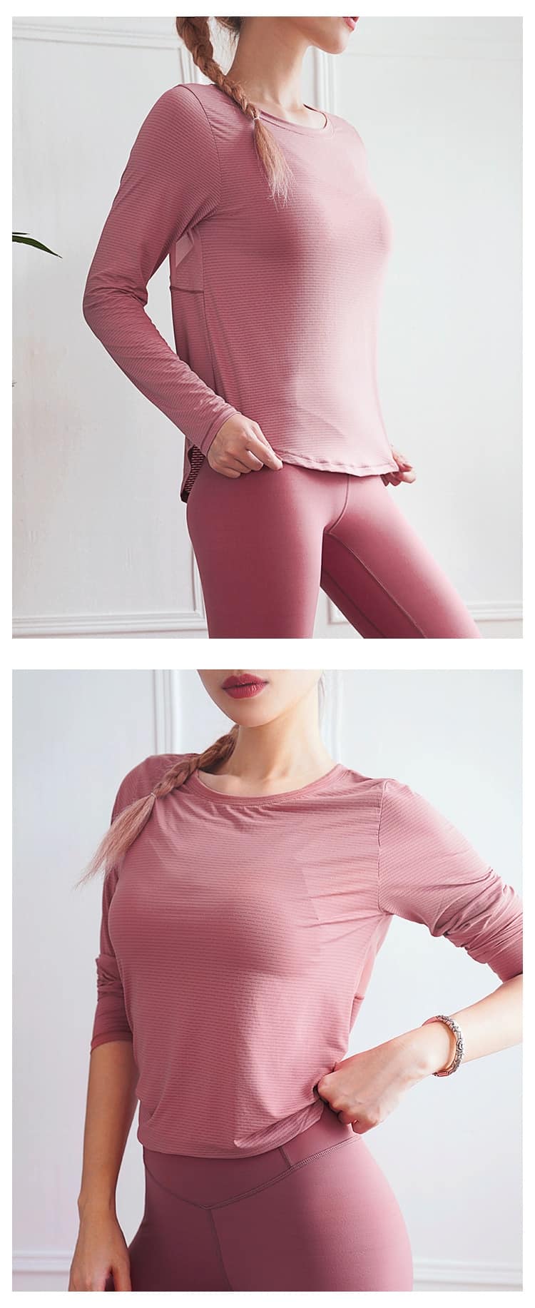 wholesale pink long sleeve t shirt womens manufacturer