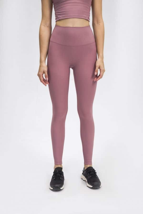 Gym Leggings pink Wholesale scaled - Roze Gymlegging met hoge taille - Wholesale Fitness Clothing Manufacturer