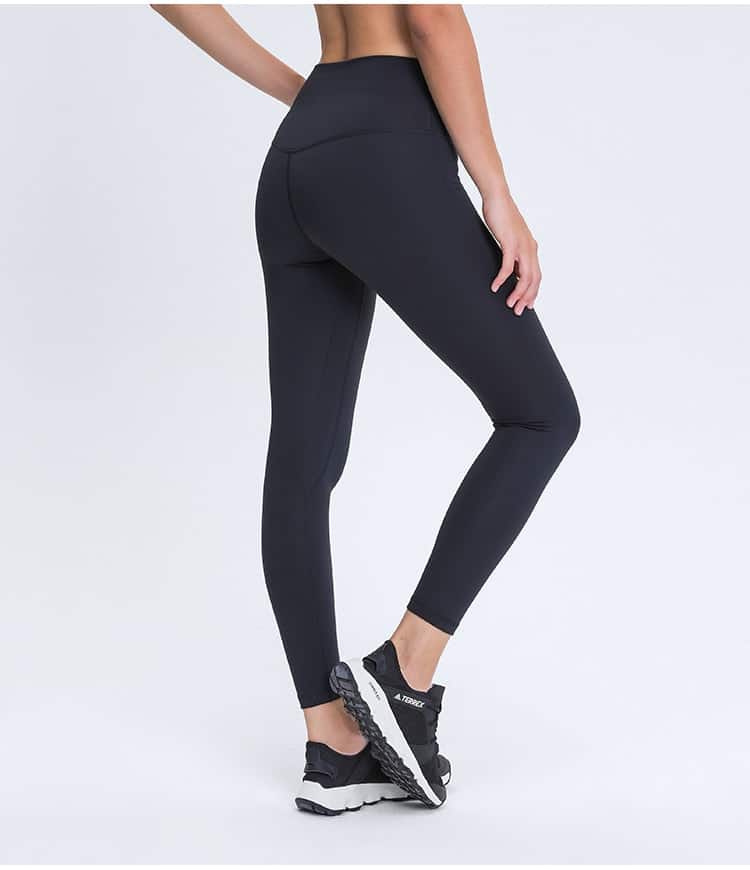 92% Polyester 8% Spandex Running Yoga Pants One Size Waist High Elasticity