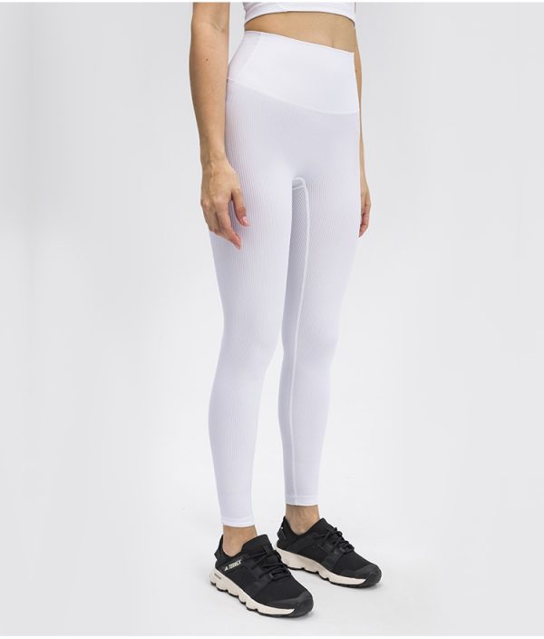 white workout leggings2 - Pantalones de yoga blancos al por mayor - Wholesale Fitness Clothing Manufacturer