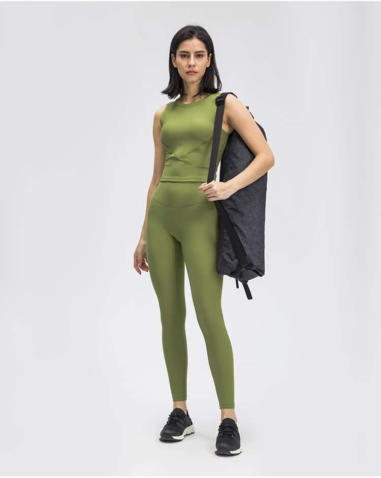 army green high waisted leggings