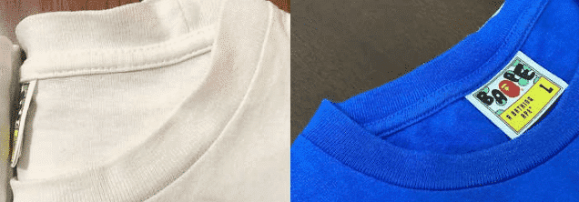 la déformation du col du T-shirt coloré est très faible