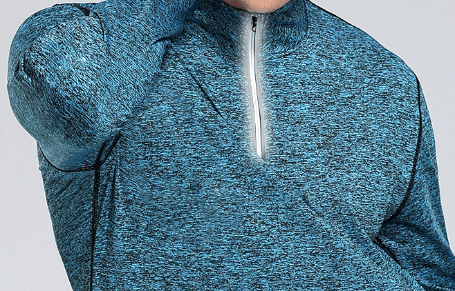 a sample of reflective zipper of long t shirt for men wholesale