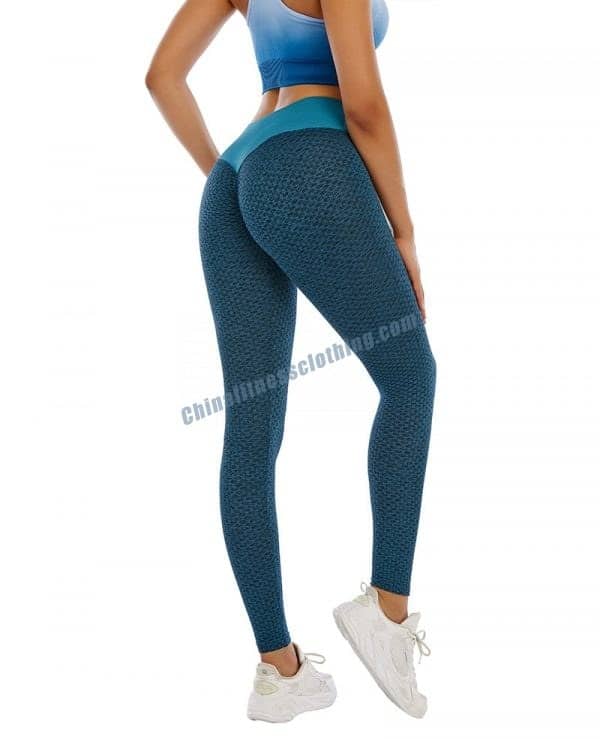 Honeycomb Gym Leggings Wholesale4 1 - Leggings de gymnastique en nid d'abeille Wholesale - Wholesale Fitness Clothing Manufacturer