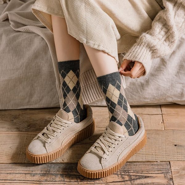 17562 28vt5y - Diamond Wool Stockings Thickened Warm Socks Wholesale - Custom Fitness Apparel Manufacturer