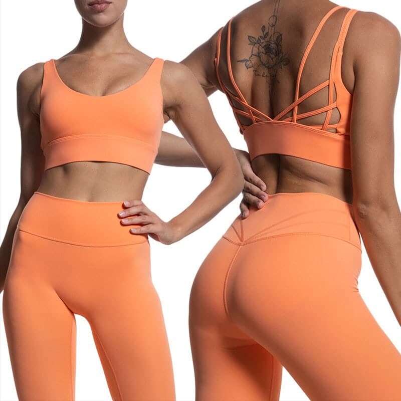 2 Piece Yoga Set Women Outfits Gym Fitness Clothing Work Out Sets Workout Sport Clothes for Woman Sports Bra and Leggings