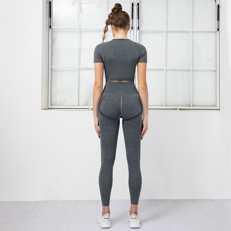 23792 wvvsgc - Short Sleeve Workout Set - Wholesale Fitness Clothing Manufacturer