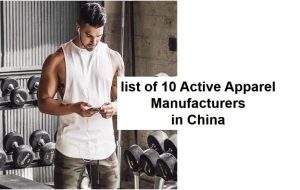 list of activewear manufacturers in China