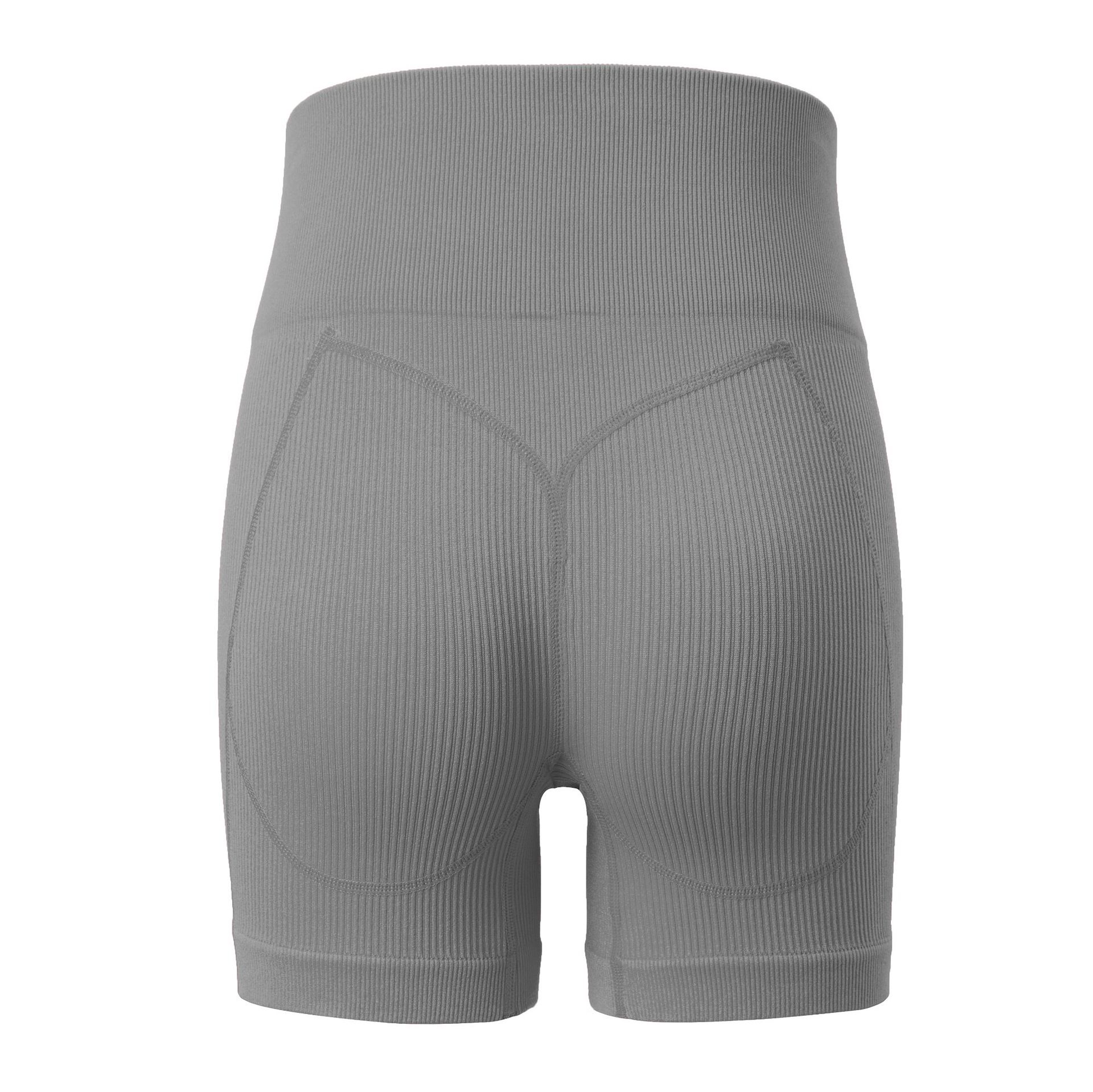 Female Ribbed Shorts Solid Color Short Pants Biker Shorts High Elastic Short Leggings Quick Dry Short Pants Athletic Yoga Shorts