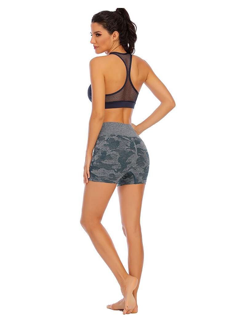2020 New Camouflage Women Sports Camo Yoga Shorts Workout Fitness Running Female Shorts High Waist Gym Sport Shorts Biker Shorts