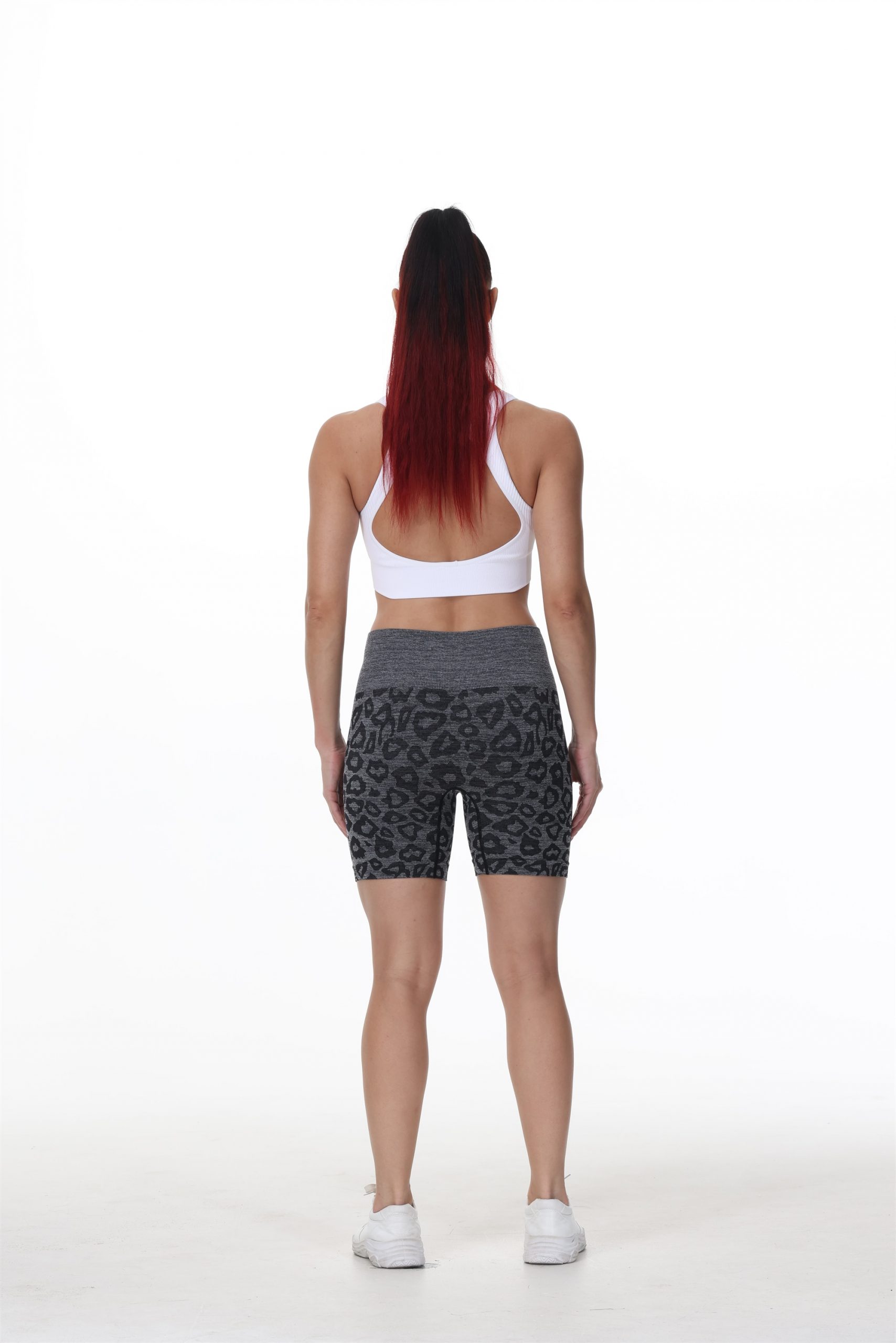 Summer Leopard Print Shorts Fitness Seamless Scrunch Butt Women Running Yoga Shorts High Waist GYM Shorts Bicker Sport Shorts