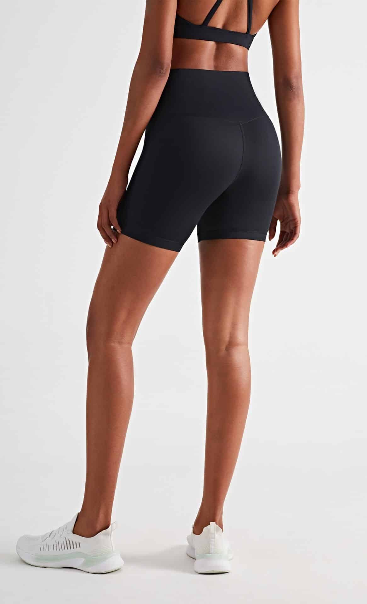 NWT 6" High Waist Short Women Biker Short Tummy Control Yoga Shorts Workout Running Sports Shorts Not Camel Seam Shorts