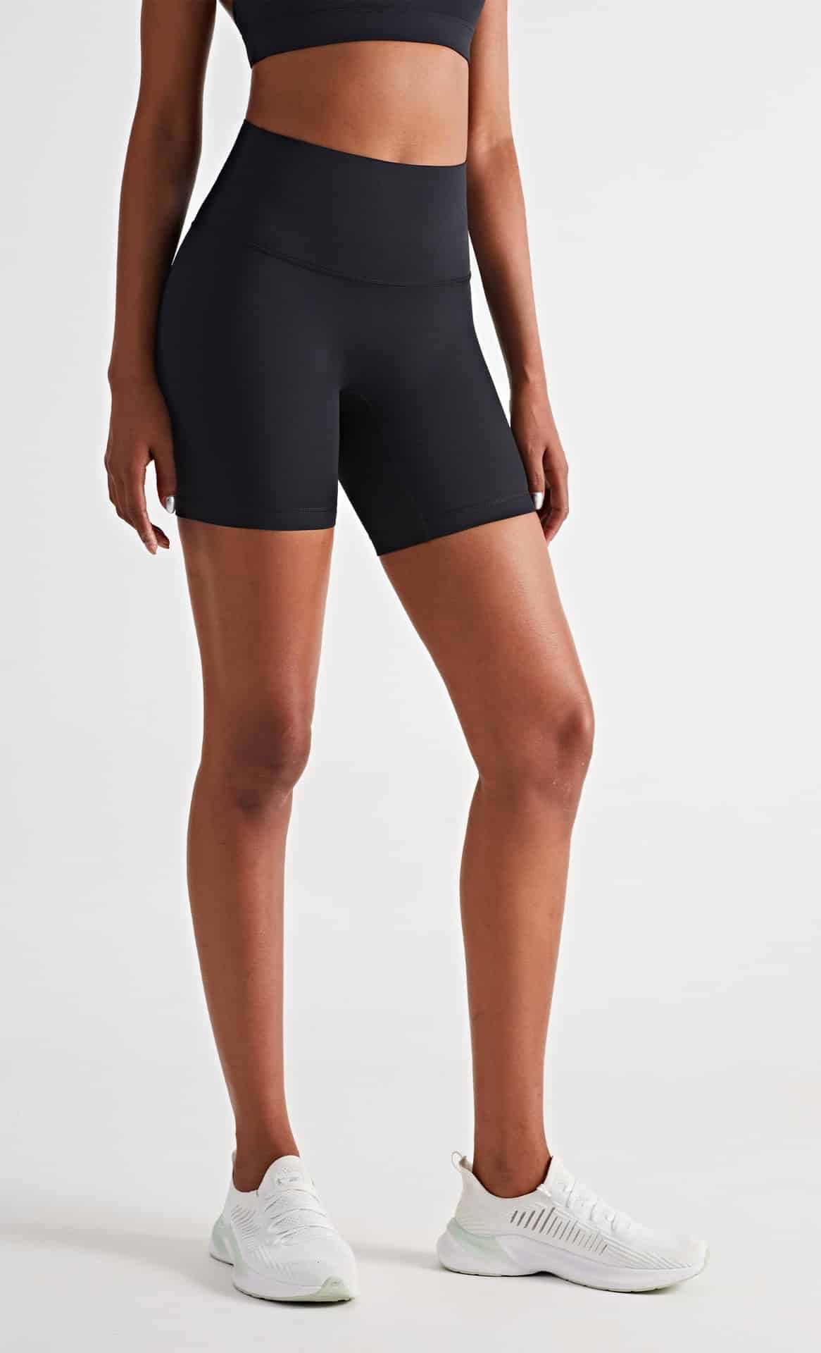 NWT 6" High Waist Short Women Biker Short Tummy Control Yoga Shorts Workout Running Sports Shorts Not Camel Seam Shorts