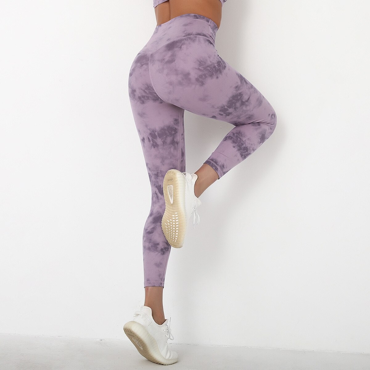 Women Tie Dye Sport Leggings High Elasticity Tights Running Athletic Trousers Yoga Gym Exercise High Waist Fitness Leggins