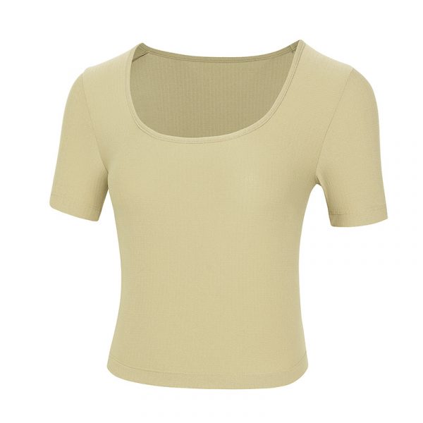 seamless short sleeve 1 1 - Seamless Short Sleeve Workout Top - Custom Fitness Apparel Manufacturer