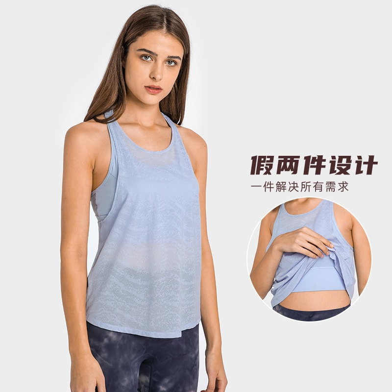 workout tank top with bra wholesale front view - Workout Tank With Bra Wholesale - Custom Fitness Apparel Manufacturer