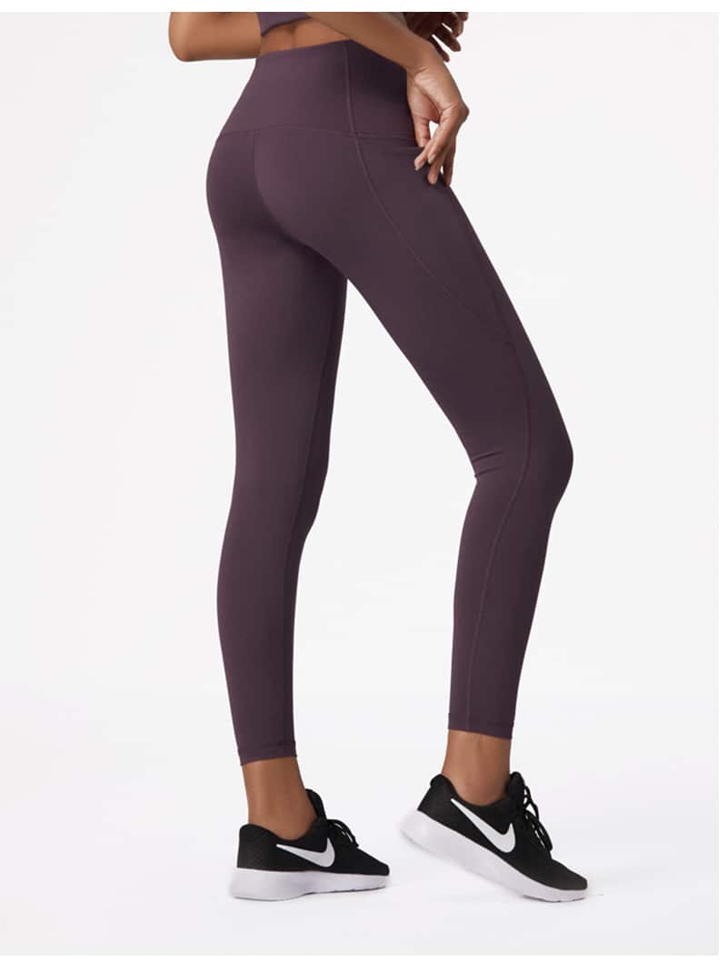 Lulu Fitness Sexy Tights Yoga Pants Workout Side Pockets High Wist Leggings Sports Women Athletic Sports Quick Dry Gym Clothing