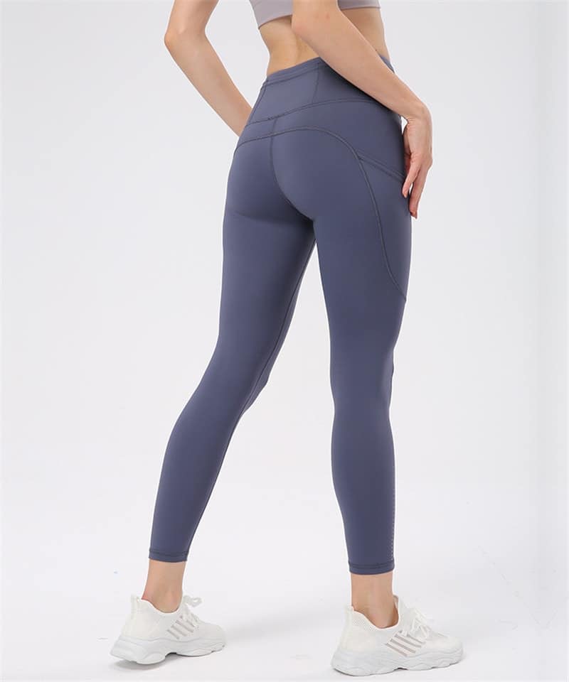 New High Quality Women Sports Pants High Waist Leggings Fitness Running Tight Squatproof Plus Size With Pocket Gym Sexy Trousers