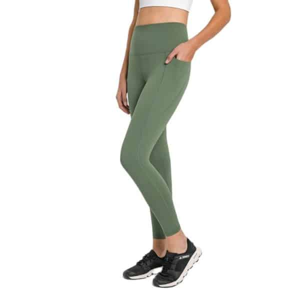 37313 b833om - High Rise Leggings With Pockets Wholesaler - Wholesale Fitness Clothing Manufacturer