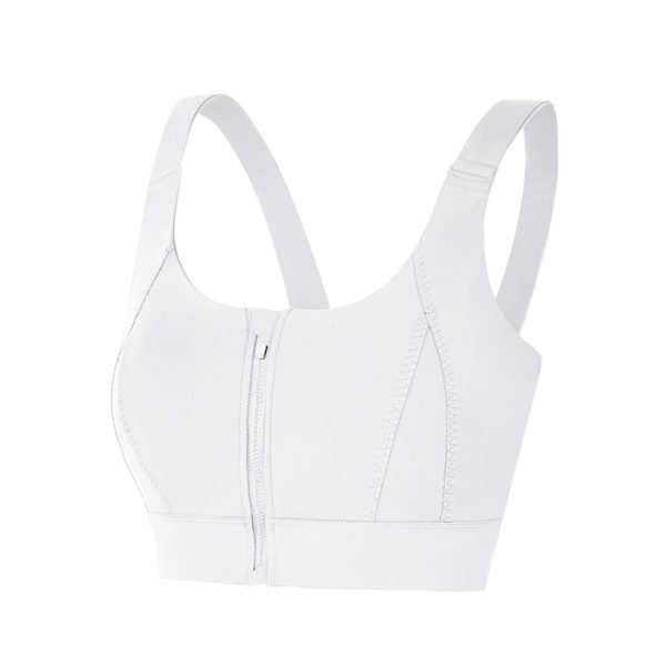 Crop Top Sports Bra4 - Zip Up Gewatteerde Sportbeha - Wholesale Fitness Clothing Manufacturer