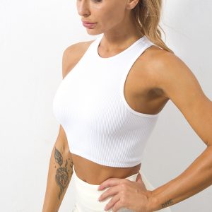 White Cropped Tank Top Wholesale