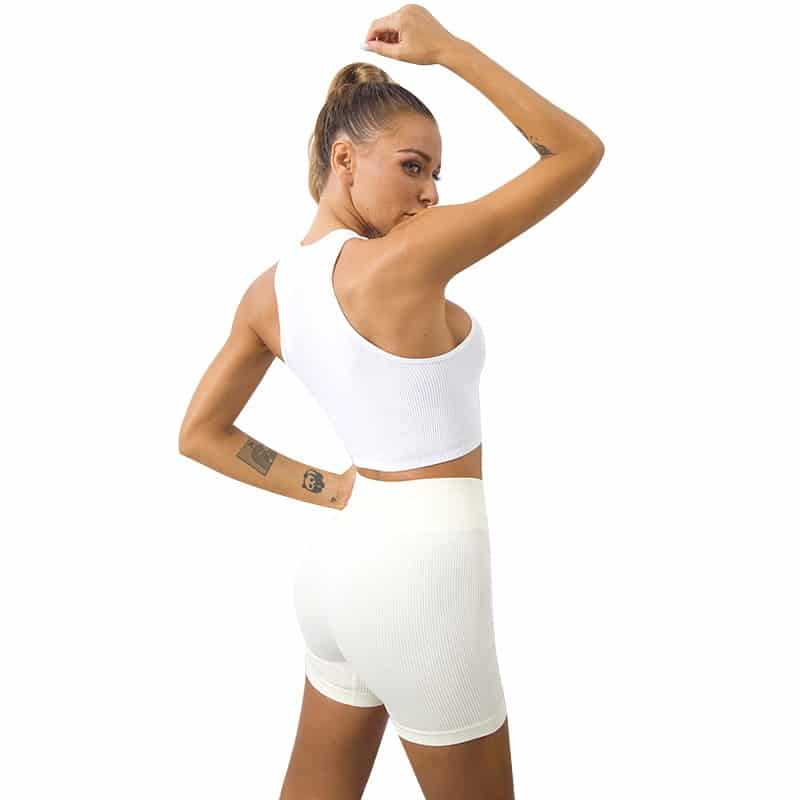 White Cropped Tank Top Wholesale2 - White Cropped Tank Top Wholesale - Wholesale Fitness Clothing Manufacturer