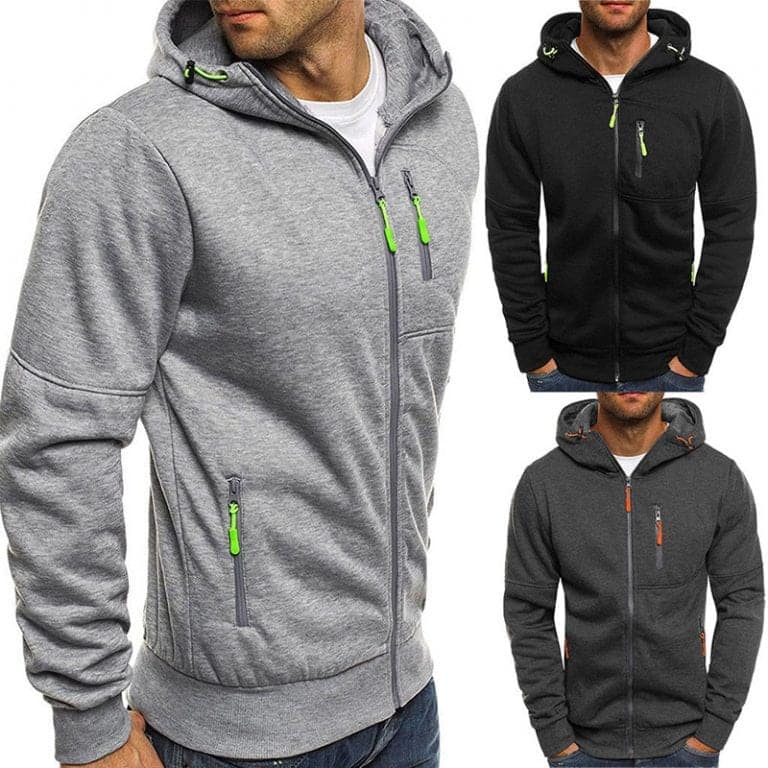 China Men's Slim Fit Zip Up Hoodie Suppliers