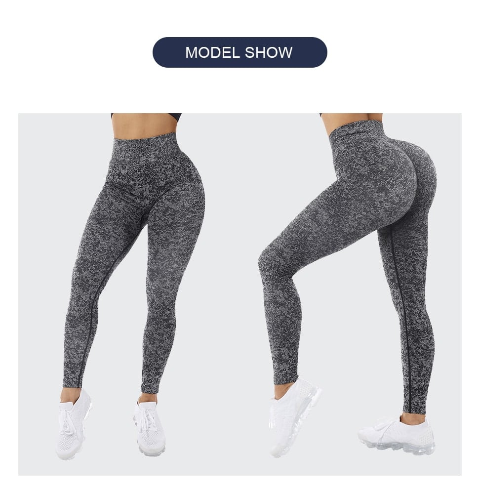 Leggings sin costuras Mujer Camo Pantalones de yoga Pantalones de deporte de cintura alta Workout Fitness Leggings Mujer Gym