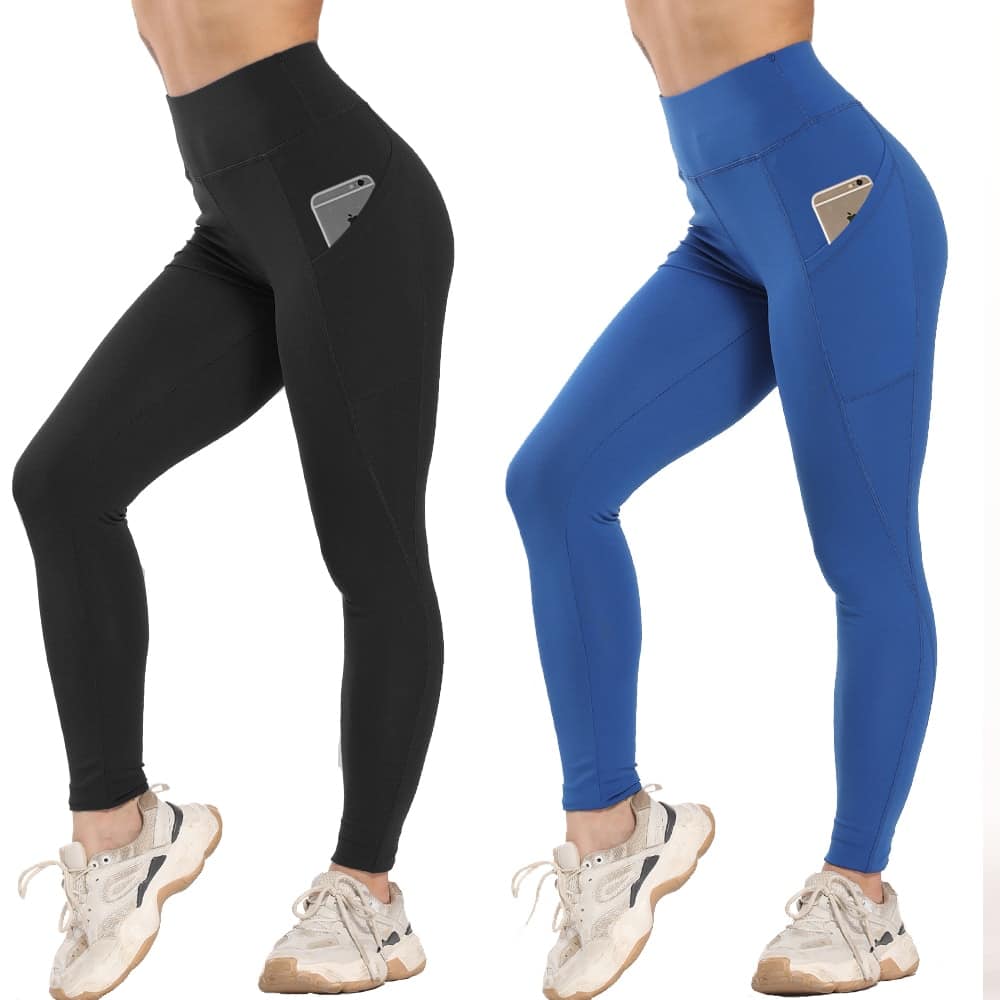 Women Yoga Leggings Gym Side Drop-in Pockets Sweat-Wicking Tights Yoga Pants  Low-Friction Running Fitness Leggings : : Clothing, Shoes &  Accessories