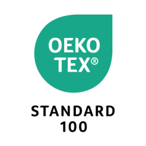 OEKO-TEX Standard 100 logo ensuring Maes Group fabrics are free from harmful substances.